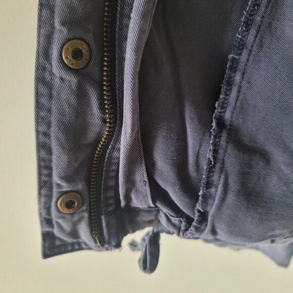 Dark Blue Cropped Cotton Jacket, Large, by Natural Collections - Picture 5 of 5